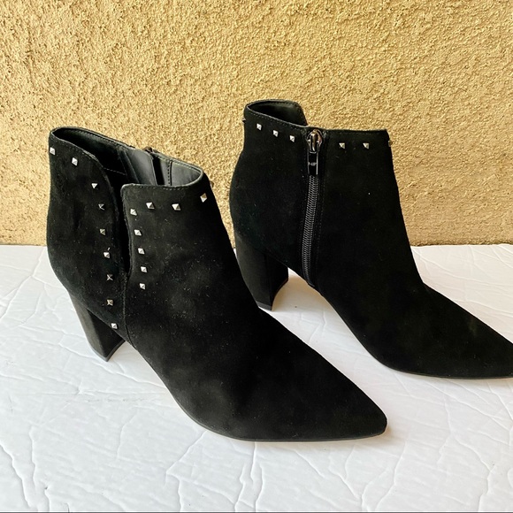 Marc Fisher Studded Black Ankle Boots - Picture 2 of 10